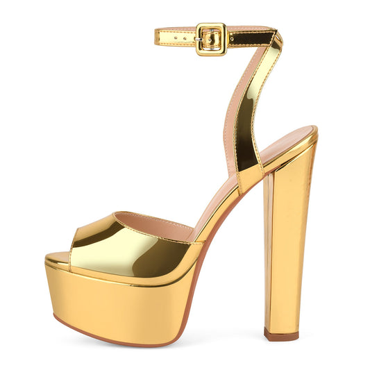 Platform Ankle Strap Chunky Heel Sandals - Onlymaker Customer Favorite