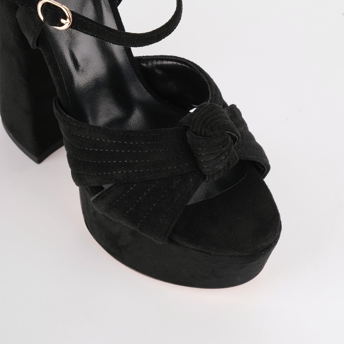 Suede Platform Buckle Strap Chunky Sandals - Onlymaker Trending