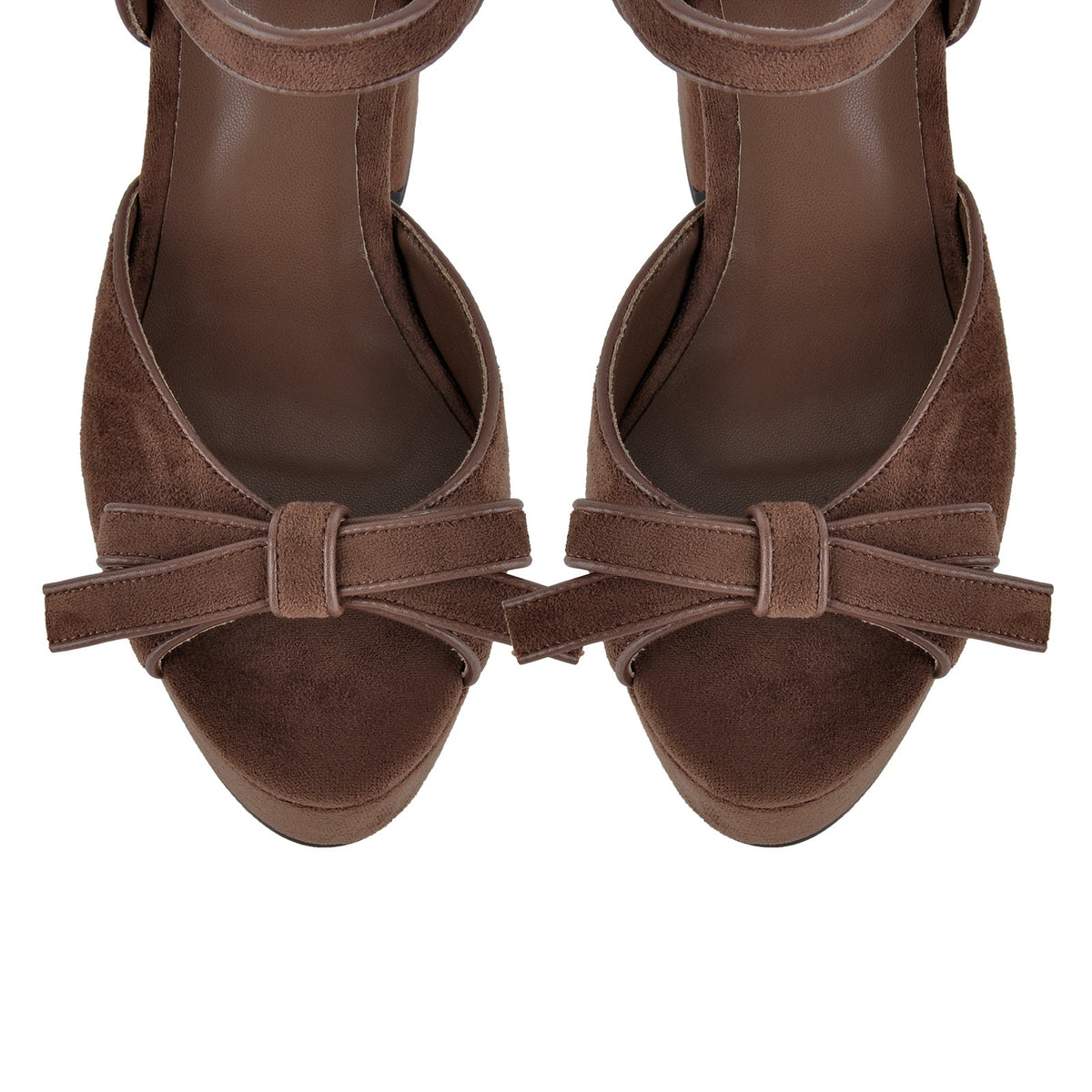 Suede Platform Bow Buckle Strap Sandals - Onlymaker Value