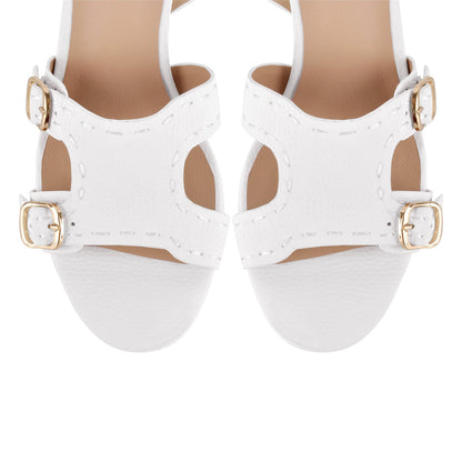 Round Toe Buckle Ankle Strap Chunky Sandals - Onlymaker Trusted