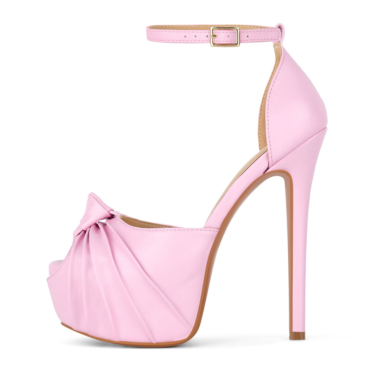 Peep Toe Platform Ankle Strap Stiletto Sandals - Onlymaker Best Price