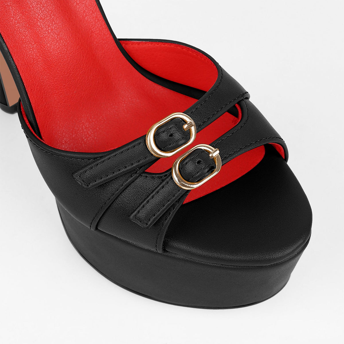 Platform Buckle Strap Stiletto Sandals - Onlymaker New