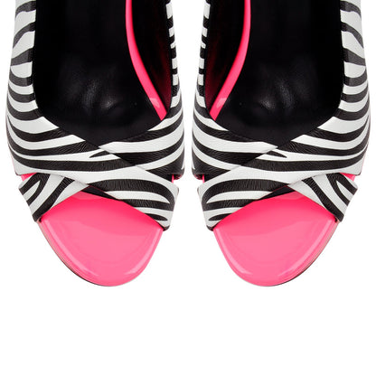 Peep Toe Platform Slingback Stiletto Sandals - Onlymaker Premium