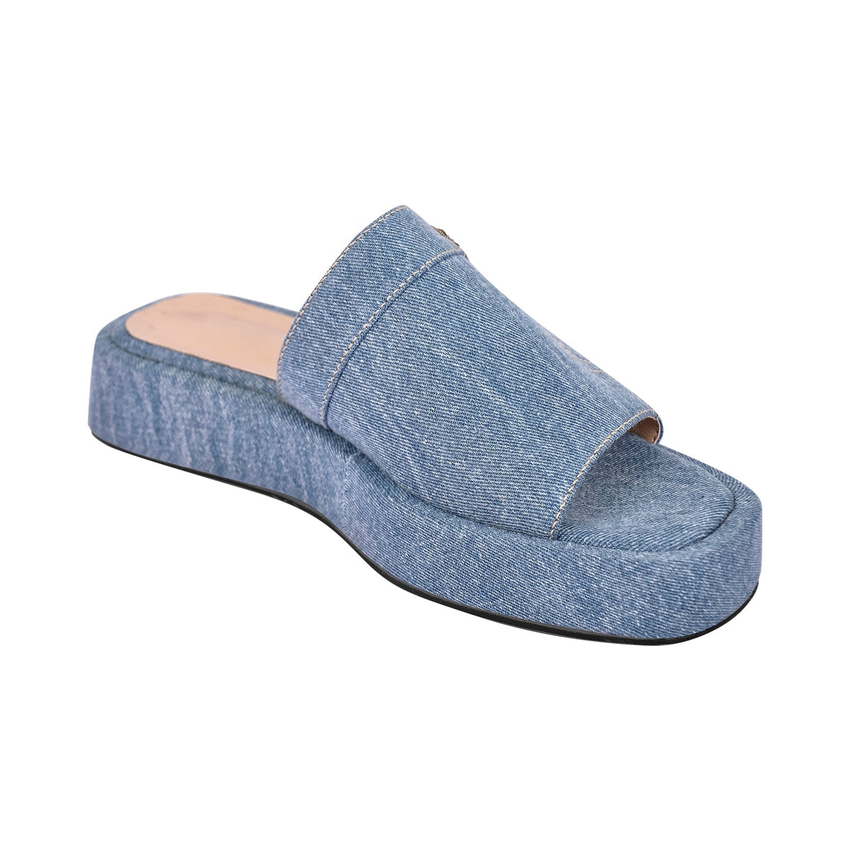 Denim Platform Square Toe Flats Slippers - Onlymaker Best Seller