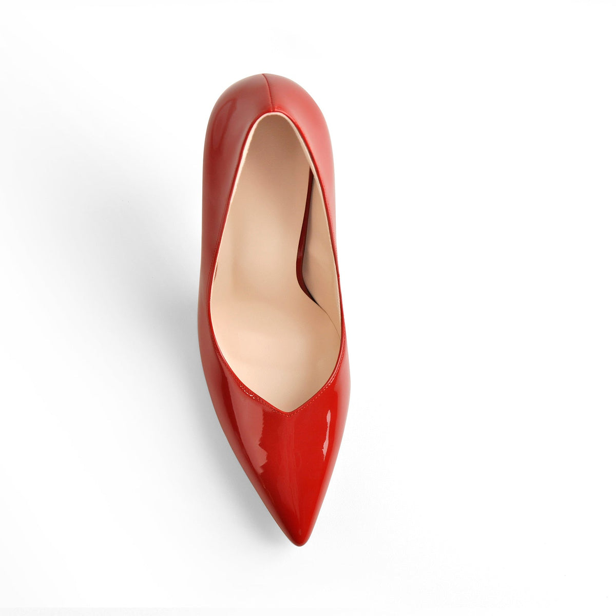 Red Pointed Toe Patent Leather High Heels Stiletto Pumps - Onlymaker New