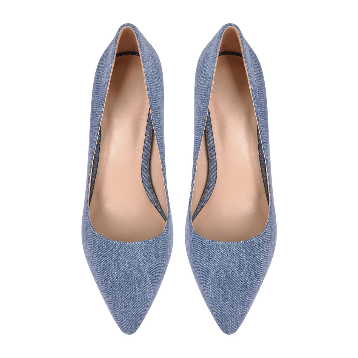 Denim Pointed Toe Stilettos Pumps - Onlymaker Sale