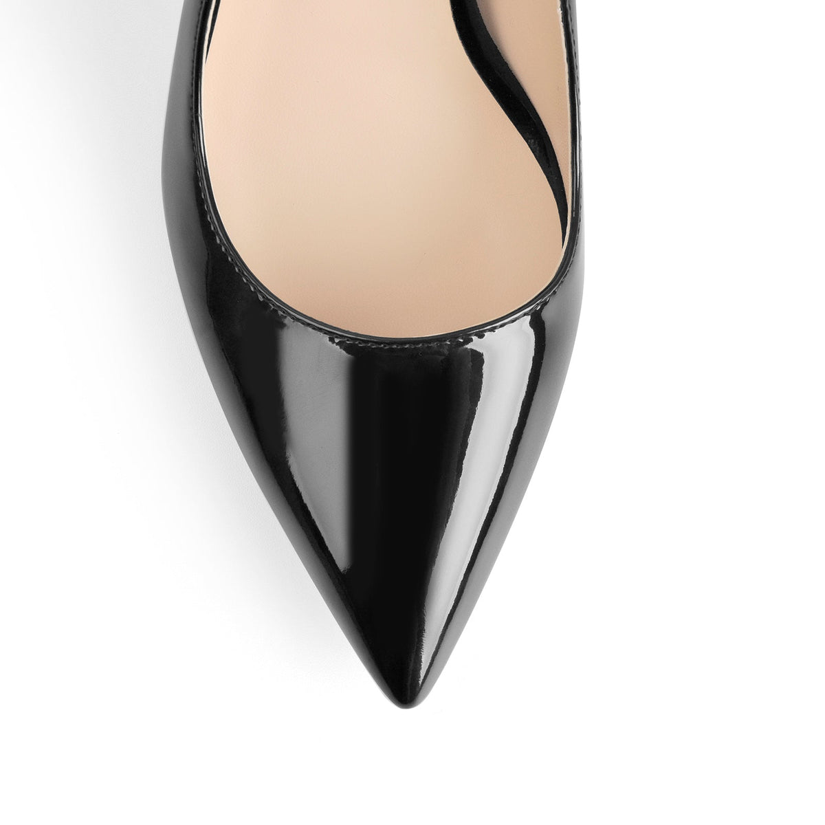 Patent Leather Ankle Chains Pointed Toe Pumps - Onlymaker Exclusive