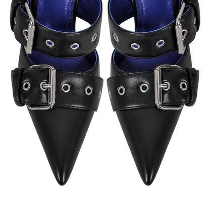 Pointed Toe Ankle Buckle Strap High Heels Pumps - Onlymaker Customer Favorite