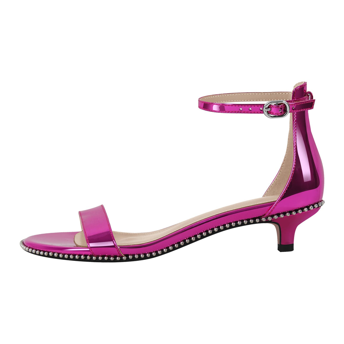 Round Toe Rivet Ankle Strap Sandals - Onlymaker Hot Sale