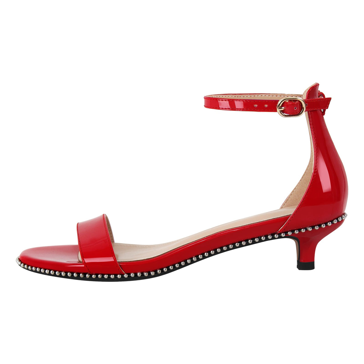 Round Toe Rivet Ankle Strap Sandals - Onlymaker Hot Sale