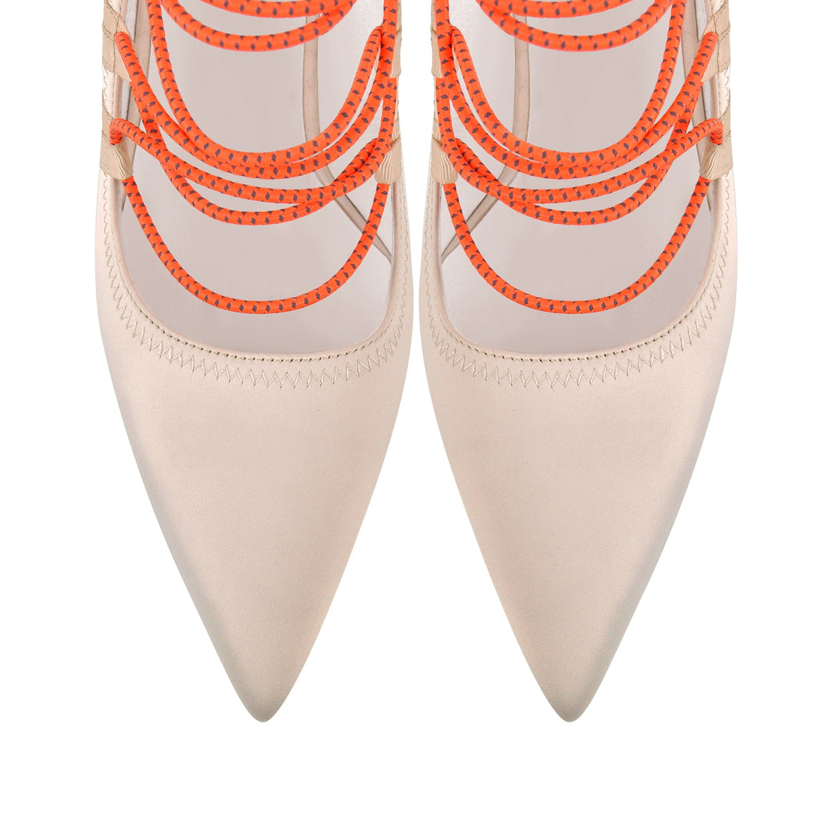 Pointed Toe Gladiator Lace-up Satin Pumps - Onlymaker Deals