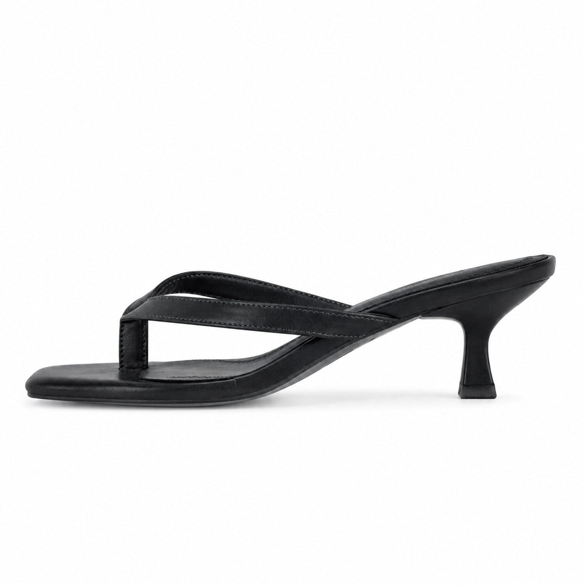 Square Toe Flip-Flop Kitten Heel Sandals - Onlymaker Value