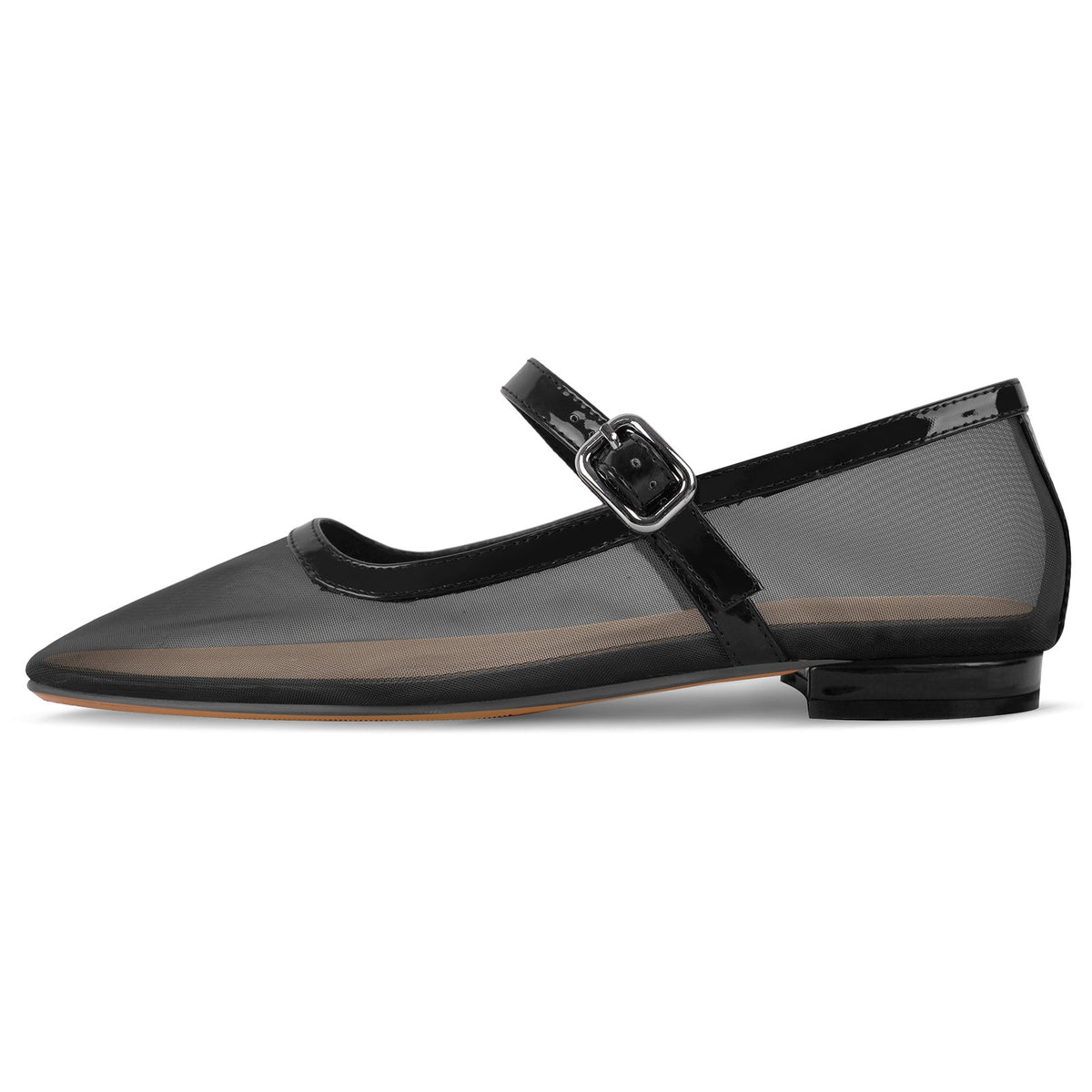 Mesh Square Toe Mary Jane Ballet Flats - Onlymaker Trending