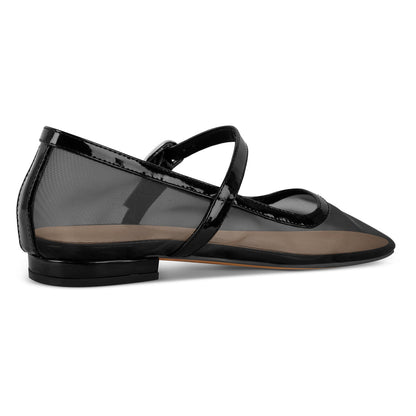 Mesh Square Toe Mary Jane Ballet Flats - Onlymaker Trending