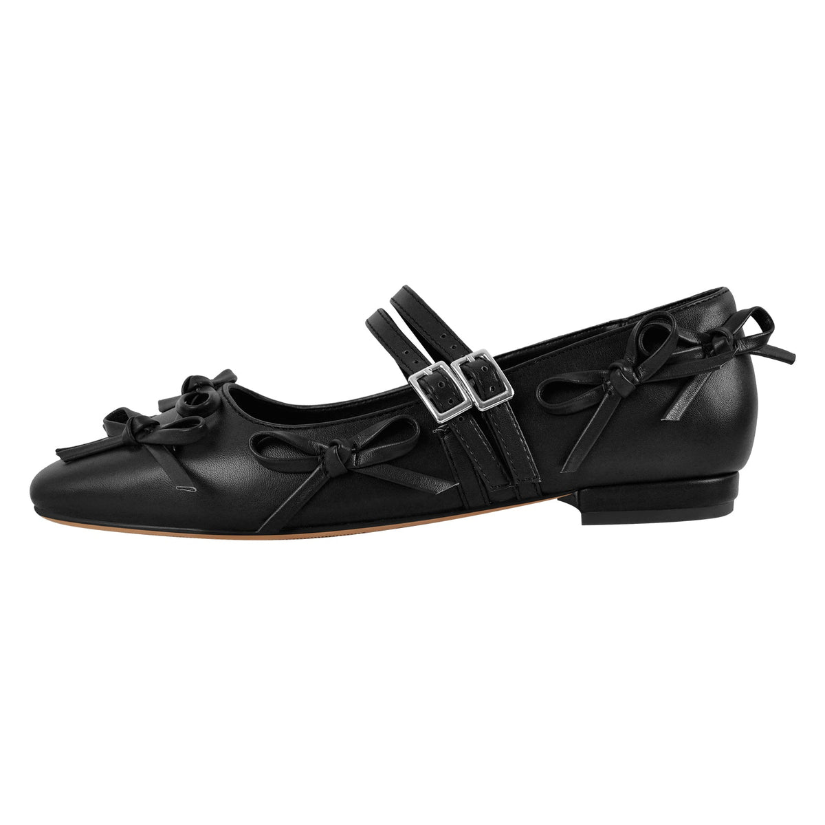Bow Square Toe Mary Jane Ballet Flats - Onlymaker Trusted