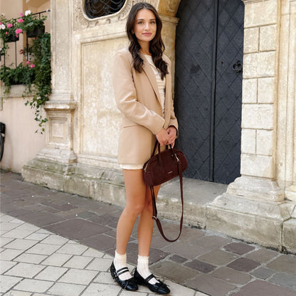 Bow Square Toe Mary Jane Ballet Flats - Onlymaker Trusted