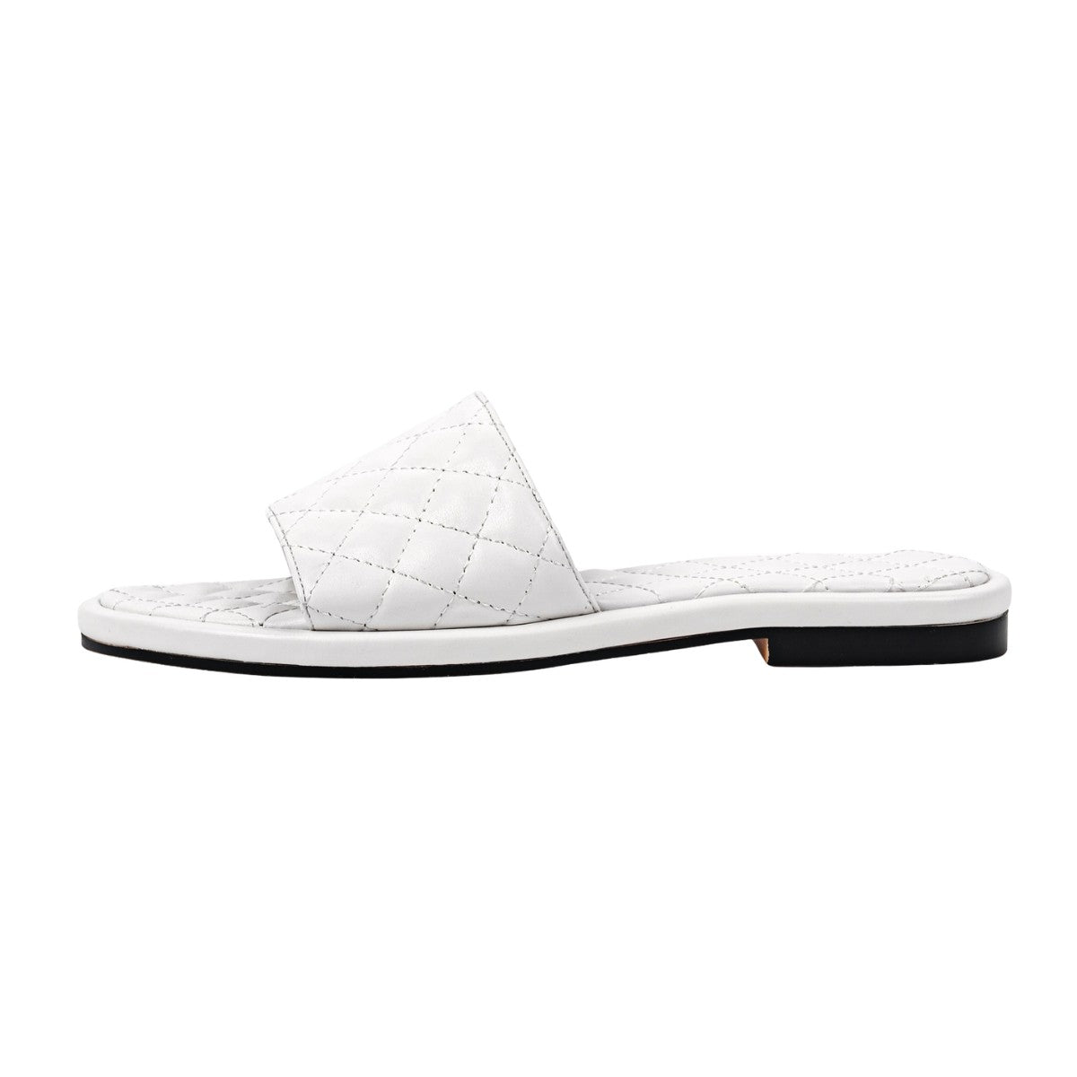 Round Toe Quilted Sandals Flats - Onlymaker Trusted