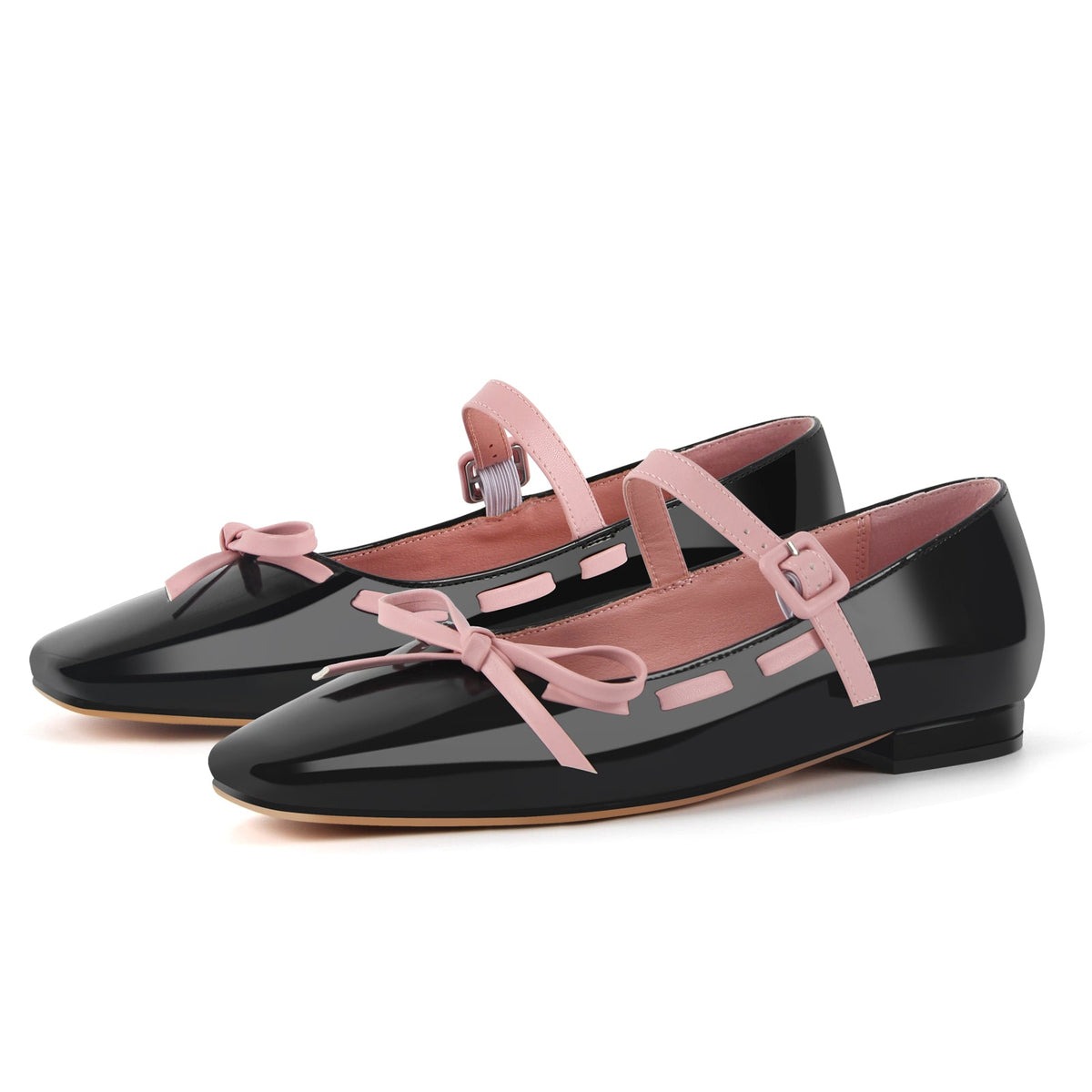 Bow Square Toe Mary Jane Ballet Flats - Onlymaker Trusted