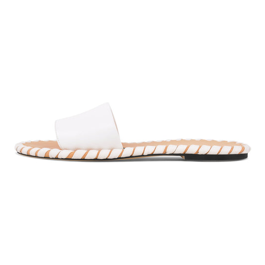Round Toe Stitch Sandals Flats - Onlymaker Latest