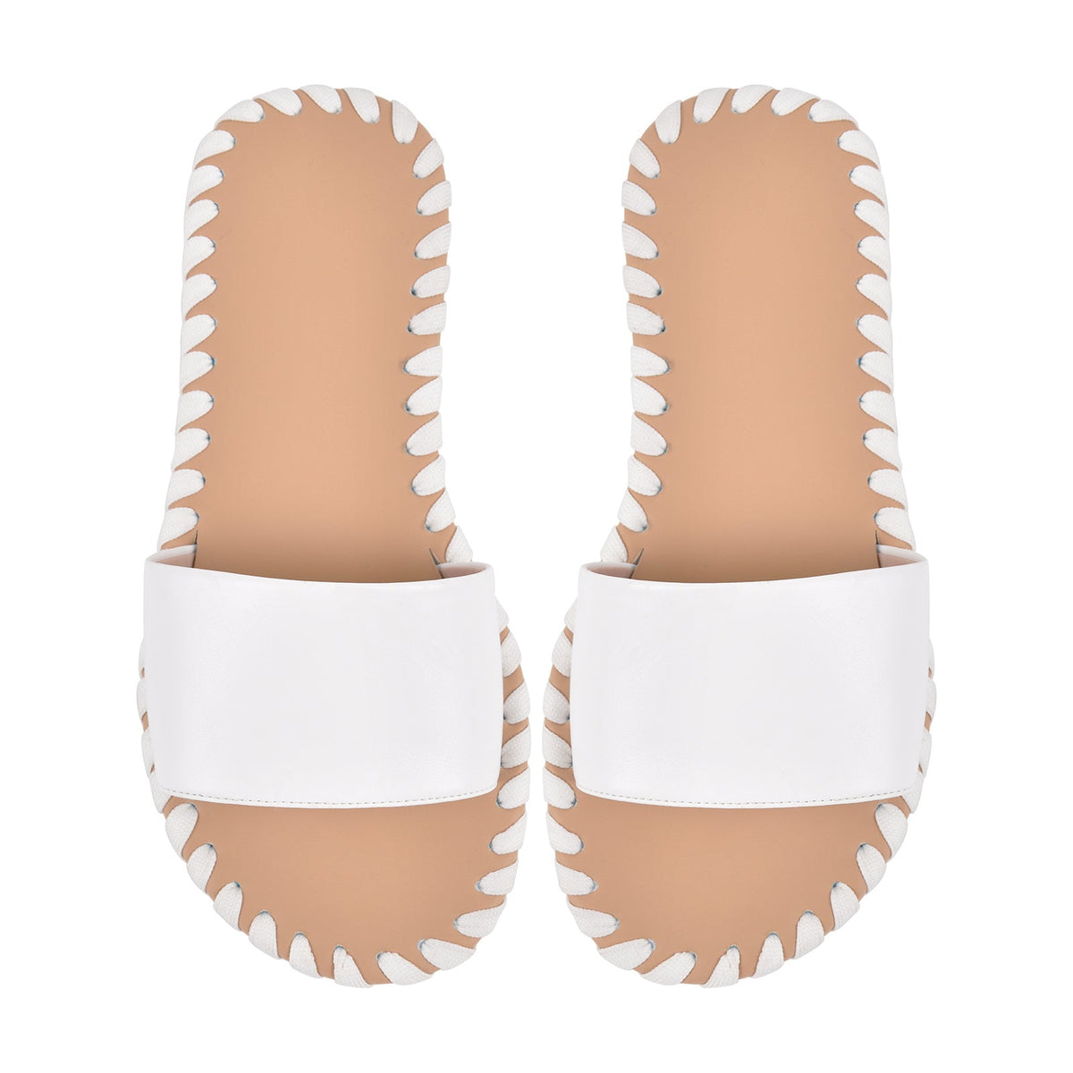 Round Toe Stitch Sandals Flats - Onlymaker Latest